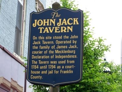 The John Jack Tavern Marker. Click for full size. The John Jack Tavern Marker image. Click for full size.