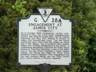 Engagement at James City Marker image. Click for full size.