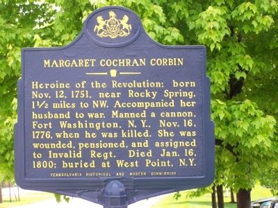 Margaret Cochran Corbin Marker image. Click for full size.