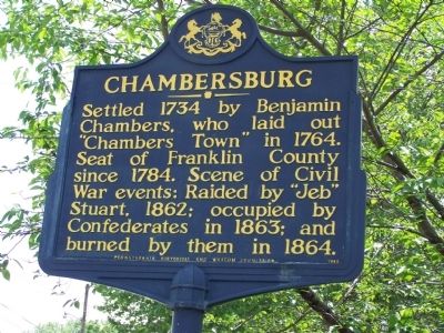 Chambersburg Marker. Click for full size. Chambersburg Marker image. Click for full size.