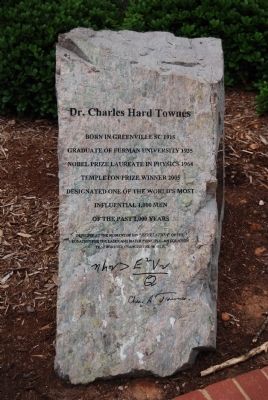 Dr. Charles Hard Townes Marker image. Click for full size.