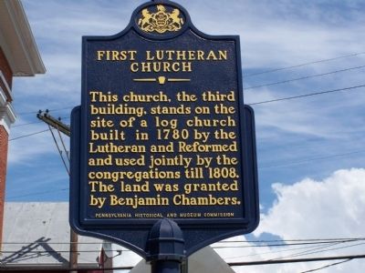 First Lutheran Church Marker image. Click for full size.