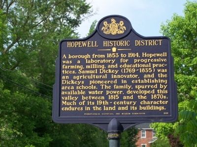 Hopewell Historic District Marker. Click for full size. Hopewell Historic District Marker image. Click for full size.
