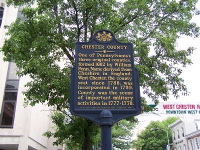 Chester County Marker. Click for full size. Chester County Marker image. Click for full size.