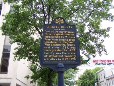 Chester County Marker image. Click for full size.