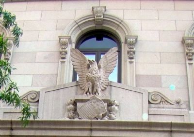 Detail of Eagle and Shield Over the Lintel. Click for full size. Detail of Eagle and Shield Over the Lintel image. Click for full size.