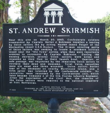 St. Andrew Skirmish Marker image. Click for full size.