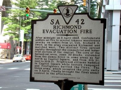 Richmond Evacuation Fire Marker image. Click for full size.