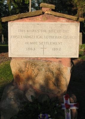 First Evangelical Lutheran Church Marker. Click for full size. First Evangelical Lutheran Church Marker image. Click for full size.