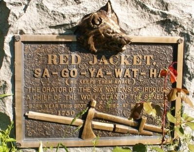 Red Jacket’s Birth Site Marker image. Click for full size.