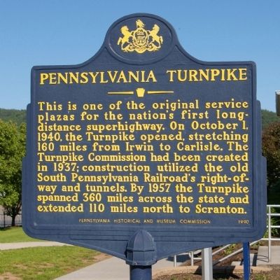 Pennsylvania Turnpike Marker image. Click for full size.