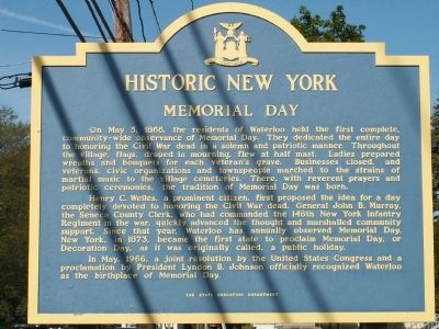 The First Memorial Day Marker image. Click for full size.