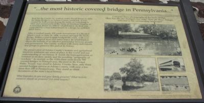"...the most historic covered bridge in Pennyslvania..." Marker image. Click for full size.