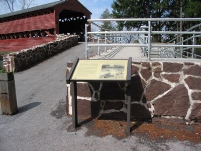 Marker at the East Approach to the Bridge image. Click for full size.