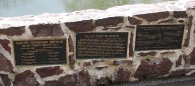 Sach's Covered Bridge Plaques image. Click for full size.
