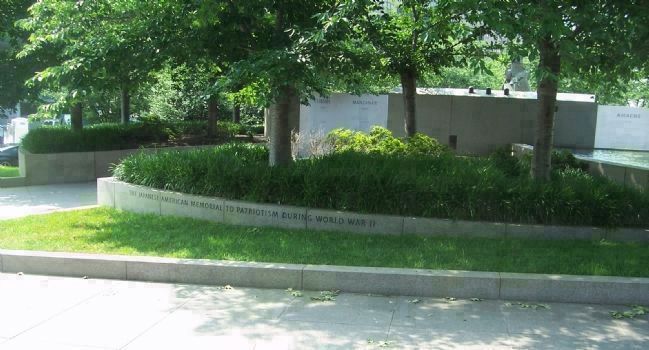 Japanese American Memorial to Patriotism During World War II. image. Click for full size.