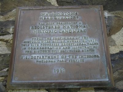 Washington’s Headquarters Marker. Click for full size. Washington’s Headquarters Marker image. Click for full size.