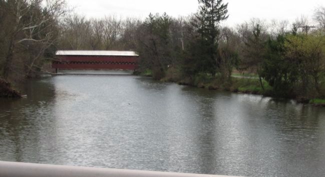 Sach's Covered Bridge Seen from Pumping Station Road image. Click for full size.