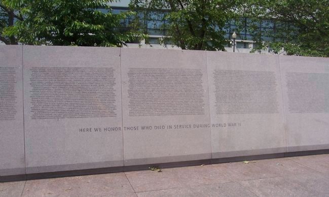 "Here We Honor Those Who Died in Service during World War II" image. Click for full size.