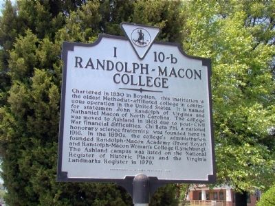 Randolph-Macon College Marker image. Click for full size.