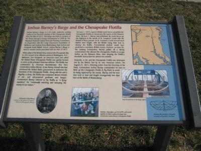 Joshua Barney's Barge and the Chesapeake Flotilla Marker image. Click for full size.