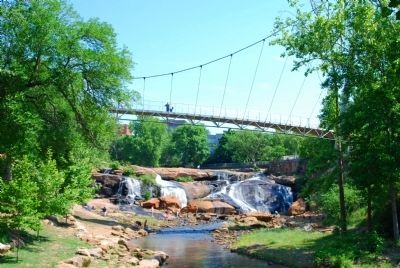 Reedy River Falls and Liberty Bridge image. Click for full size.
