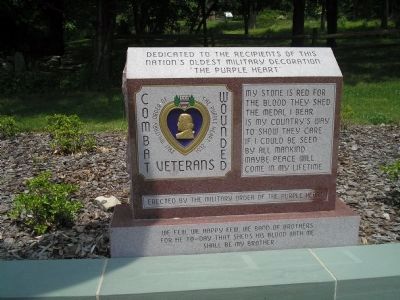 Purple Heart Memorial Marker. Click for full size. Purple Heart Memorial Marker image. Click for full size.