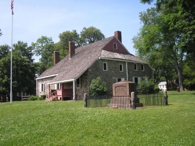 Marker with Hasbrouck House. Click for full size. Marker with Hasbrouck House image. Click for full size.