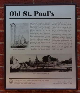 Old St. Paul's Marker image. Click for full size.