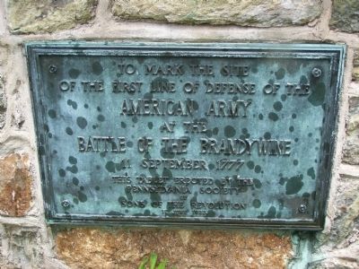 First Defense Line Marker. Click for full size. First Defense Line Marker image. Click for full size.