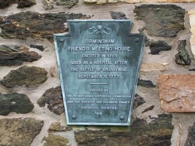 Birmingham Friends Meeting House Marker image. Click for full size.