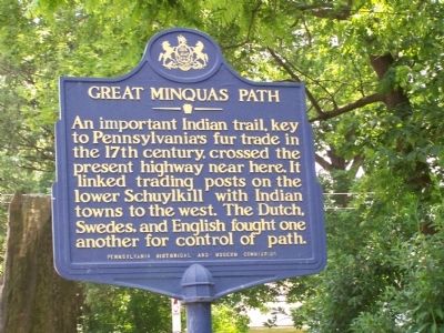Great Minquas Path Marker image. Click for full size.