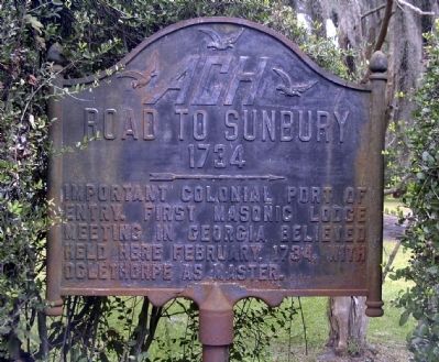 Road to Sunbury Marker. Click for full size. Road to Sunbury Marker image. Click for full size.