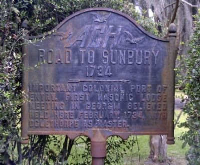Road to Sunbury Marker image. Click for full size.