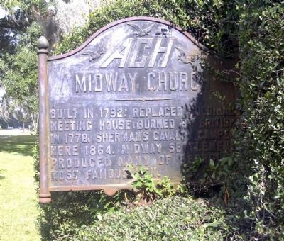 Midway Church Marker. Click for full size. Midway Church Marker image. Click for full size.
