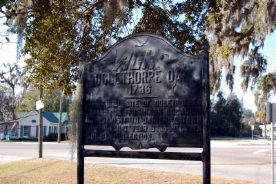Oglethorpe Oak Marker. Click for full size. Oglethorpe Oak Marker image. Click for full size.