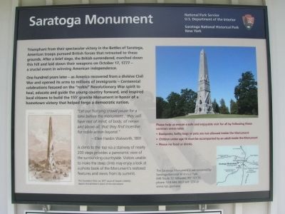 Saratoga Monument Marker - Victory, N. Y. image. Click for full size.