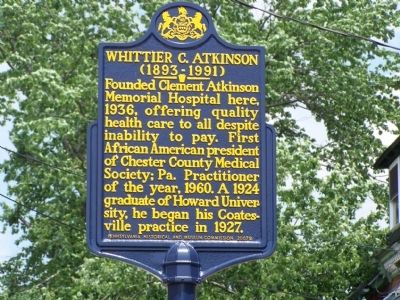 Whittier C. Atkinson Marker image. Click for full size.