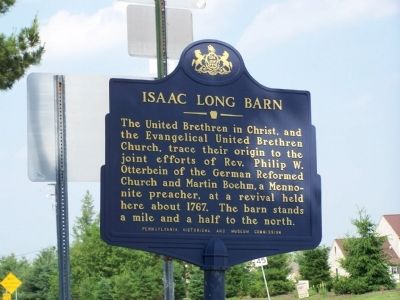 Isaac Long Barn Marker image. Click for full size.