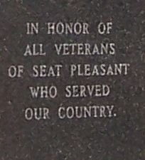 All Veterans of Seat Pleasant Marker. Click for full size. All Veterans of Seat Pleasant Marker image. Click for full size.