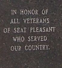 All Veterans of Seat Pleasant Marker image. Click for full size.