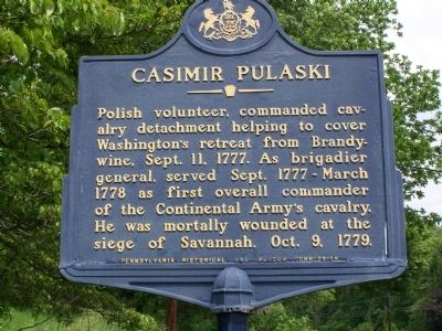Casimir Pulaski Marker. Click for full size. Casimir Pulaski Marker image. Click for full size.