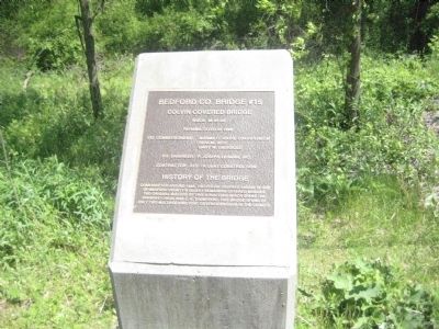 Bedford Co. Bridge #15 Marker. Click for full size. Bedford Co. Bridge #15 Marker image. Click for full size.