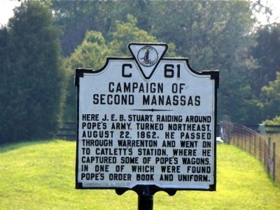 Campaign of Second Manassas Marker. Click for full size. Campaign of Second Manassas Marker image. Click for full size.