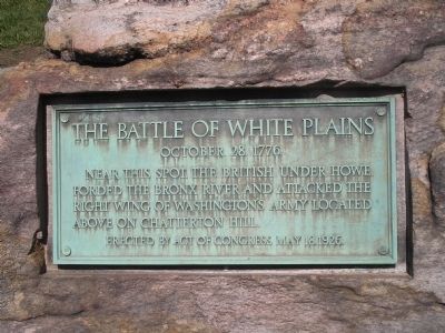 The Battle of White Plains Marker. Click for full size. The Battle of White Plains Marker image. Click for full size.