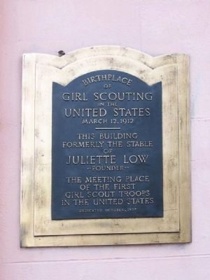 Birthplace of Girl Scouting Marker. Click for full size. Birthplace of Girl Scouting Marker image. Click for full size.