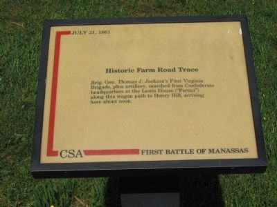Historic Farm Road Trace Marker image. Click for full size.