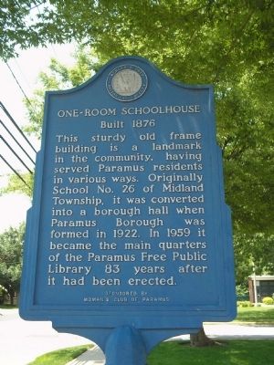 One-Room Schoolhouse Marker image. Click for full size.