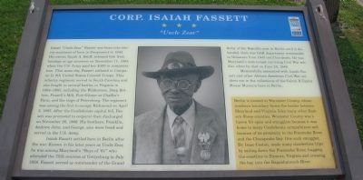 Corp. Isaiah Fassett Marker image. Click for full size.