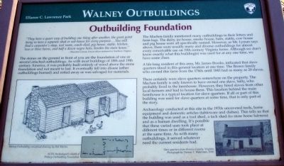 Walney Outbuilding Foundation Marker. Click for full size. Walney Outbuilding Foundation Marker image. Click for full size.
